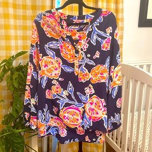 Lilly Pulitzer Silk Elsa Top Women Size XL